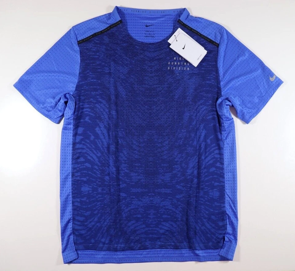 NIKE DRI FIT RISE 365 RUN DIVISION RUNNING SHORT SLEEVE TOP DM4769-432 MEN XL - Image 1 of 4