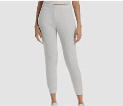 Monrow Pants Women's Medium Gray Ribbed Pull On Jogger Loungewear NEW $146 - Image 1 of 4
