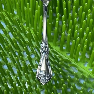 Wm A Rogers Premier Stainless President Oval Sugar Spoon 6" Floral Handle Glossy - Picture 1 of 5