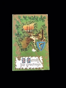 Antique 1917 Embossed St Patrick’s Day Greetings Postcard - Picture 1 of 2