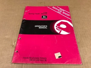 Vintage John Deere 1740 Spring-Tooth Harrow Operator's Manual, OM-GA11458-B8 - Picture 1 of 5