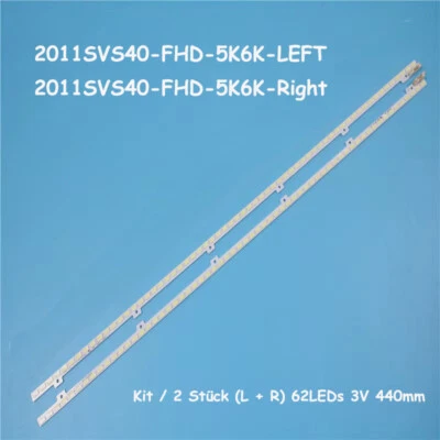 2Stück LED-Streifen für Samsung UN40D5003 UN40D5500 2011SVS40_56K_H1_1CH_PV -FHD - Bild 1 von 4