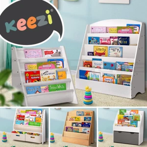 Keezi Kids Bookshelf Bookcase Children Shelf Magazine Rack Storage Organiser - Picture 1 of 41