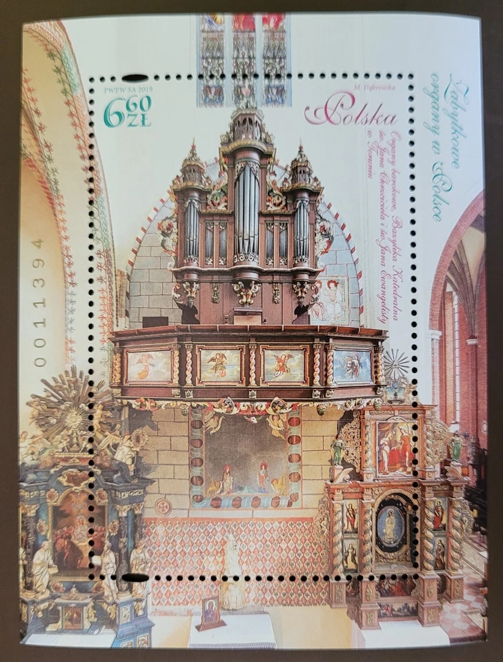 Poland  2019 / Historic Organs in Poland / 1v ms - Image 1 of 1