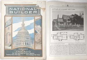 1910 National Builder Magazine Timber Framing Carpenter Construction Vol 50 #1 - Picture 1 of 12