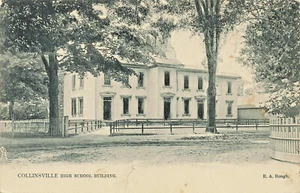Raphael Tuck Collinsville CT High School Building 1915 Postcard - Photo 1/2