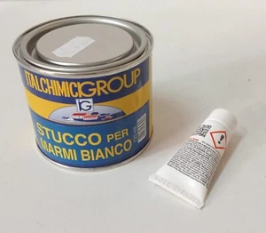 MASTICE STUCCO PER MARMO CERAMICA ML125 BICOMPONENTE POLIESTERE PER CREPE E FORI - Foto 1 di 7