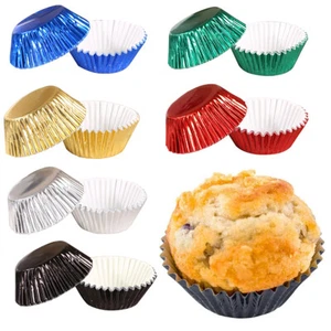 VDL METALLIC CUPCAKE CASES FOIL METALLIC Premium Quality Greaseproof Baking - Picture 1 of 16