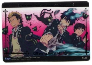 NO.35 trading card Ao no blue Exorcist anime Rin Yukio Ryuji kuro silver foil - Picture 1 of 3