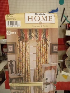 Simplicity 8803 Valences Panels Swags Drapery Home Decor Uncut Factory Folded - Picture 1 of 3