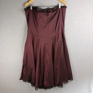 ChicStar Dress Womens 16 Purple Corset Laceup Lace Trim Gothic Romantic - Picture 1 of 14