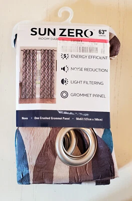 Sun Zero Stone Nova Printed Crushed Room Darkening Grommet Panel - 50x63" 50x84" - Image 1 of 2