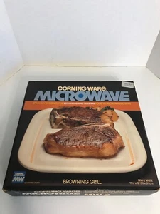 Rare Vintage NIB Corning Ware Microwave Browning Grill MW-2 White 111/2" X 12" - Picture 1 of 10