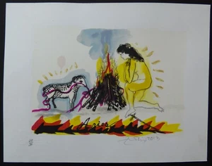 AIRES/Serigrafía Firmada CUBANA para Serie ZODIAC por Artista Cuba ZAIDA DEL RÍO - Imagen 1 de 6