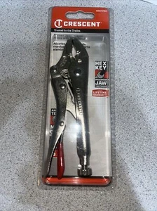 CRESCENT 5 in. Curved Jaw Steel Locking Pliers Wire Cutter C5CVNTSC Hex Key Jaw - Picture 1 of 3