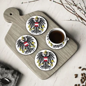 Austria Österreich Crest Adler Heritage Drink Mats Coasters 1 piece or Set of 4 - Picture 1 of 9
