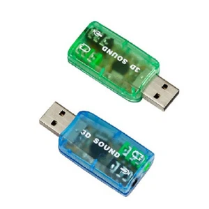 Mini External USB To 3.5mm Mic Headphone USB Sound Card 3D Audio Headset _ou - Photo 1/14