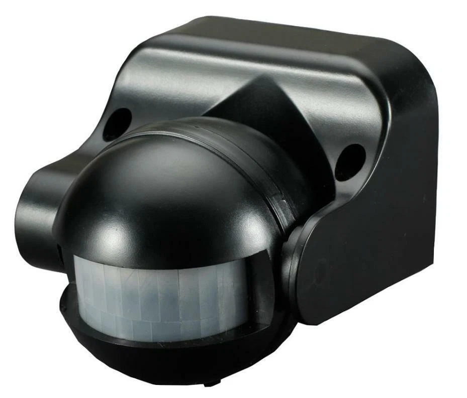 Sensor PIR montado en la pared, IP44, negro - PELL0043 Foto 1 de 1