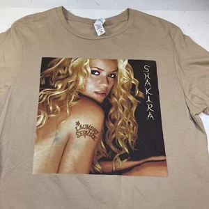 CAMISETA RARA OOP SHAKIRA Servicio de Lavandería Lista de Canciones Gira de Conciertos Para Hombres M 2 Caras - Imagen 1 de 4