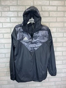 Adidas Gris Camuflaje Pullover Chaqueta Cortavientos Sudadera con Capucha Ropa de Calle Mediana - Imagen 1 de 8