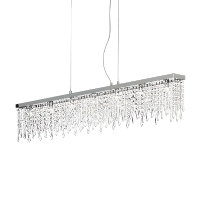 Giada Clear SP7 sospensione elegante rettangolare cristalli pendenti - Immagine 1 di 2