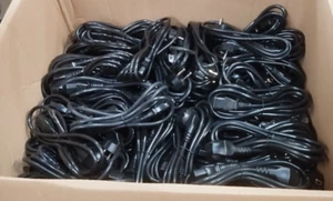 50x Kaltgerätkabel Stromkabel Netzkabel Schuko 1,8M Schwarz IEC C13 - CEE 7/7 - Bild 1 von 3