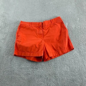J.Crew Chino Shorts Womens Size 8 Bright Orange Cotton Casual Summer Wear 5631 - Picture 1 of 9