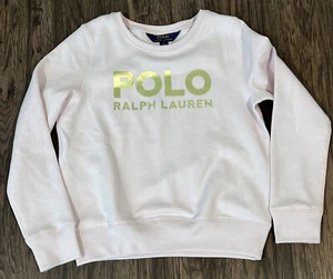 Polo Ralph Lauren Big Girls Logo Graphic Pullover Light Pink - Picture 1 of 5