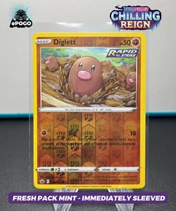 Diglett 076/198 Reverse Holo Pokémon TCG Chilling Reign Card MINT SHIPPED TODAY - Picture 1 of 2