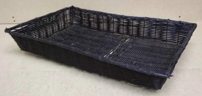 Basket Rectangular 26in x 18in x 4in Black Plastic								 - Image 1 of 4