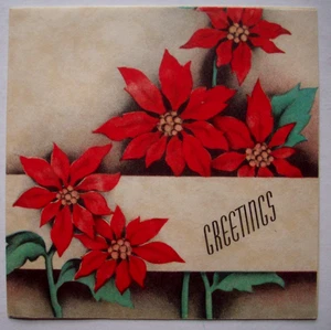 Weihnachtsgrußkarte Weihnachtsstern Vintage *XX23 - Bild 1 von 4