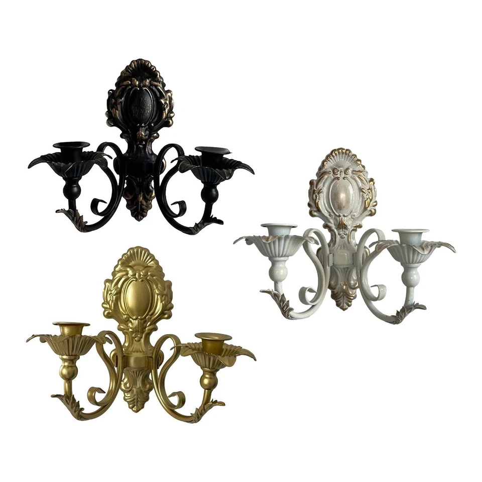 Candelabro de pared montado en la pared antiguo arte de pared artesanías hierro Foto 1 de 1