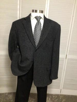 CHAQUETA BLAZER ABRIGO DEPORTIVO TWEED ESPIGA GRIS HOMBRE DONEGAL MAGEE TALLA: 50R Foto 1 de 4