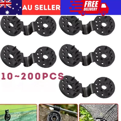 UP 200X Shade Cloth Plastic Clips Round Plastic Black Clips for Sun Shade Net AU - image 1 of 4