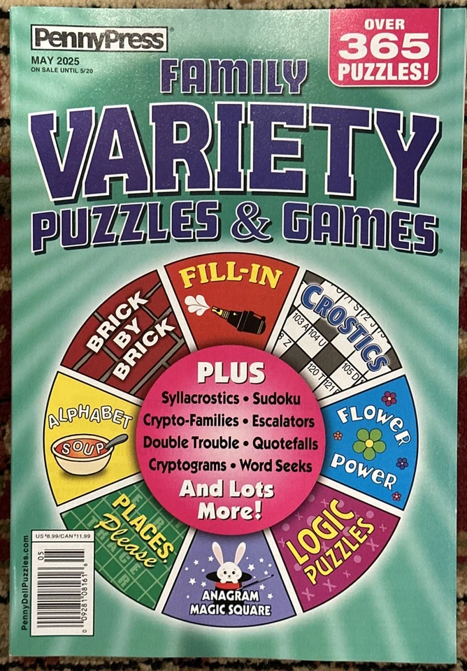 Penny Press Family Variety Puzzles Games Magazine May 2025 Foto 1 de 1