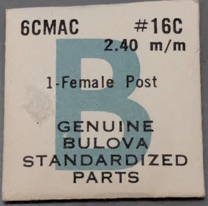 NOS NEW Genuine Bulova Cal. 6CMAC - # 16C  2.40 mm Female Post - Watch Part - Picture 1 of 1