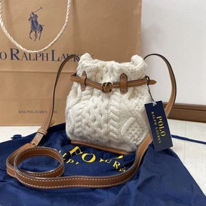 New POLO RALPH LAUREN Ralph Lauren shoulder bag leather wool unused with tag - Picture 1 of 10
