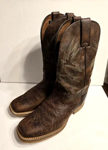 Botas Nocona Henry De Colección Punta Cuadrada Vaquero Para Hombres Marrón Botas Informales 7EE HR5571 - Imagen 1 de 13