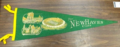 DE COLECCIÓN 1930 YALE UNIVERSITY PENDERÍN 26" NEW HAVEN CT Bowl Fútbol Biblioteca Foto 1 de 4