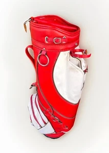 Carro de golf vintage de los 80 rojo y blanco Country Club bolsa, 6 secciones - Imagen 1 de 9