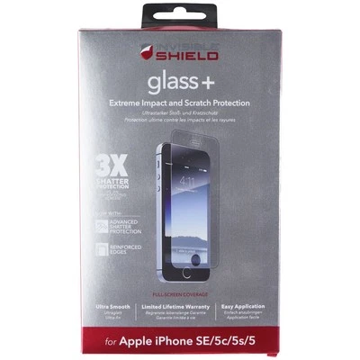 ZAGG Invisible Shield Glass+ Screen Protector for iPhone SE/5C/5S/5 - Image 1 of 2