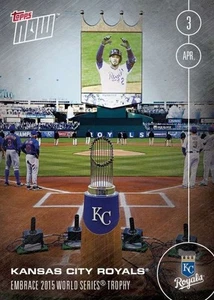 2016 Topps Now Kansas City Royals 2015 World Series Trophy #2 Only 356 Printed - Picture 1 of 1