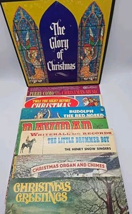 Vintage Vinyl Christmas Albums Nostalgic Records Lot of 9 Variety Adult & Child - Imagen 1 de 10