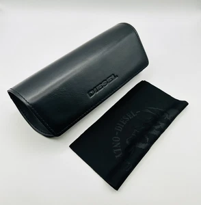 Diesel Etui Brillenetui Brillen Sonnenbrillen Logo schwarz Leder  NEU - Bild 1 von 7