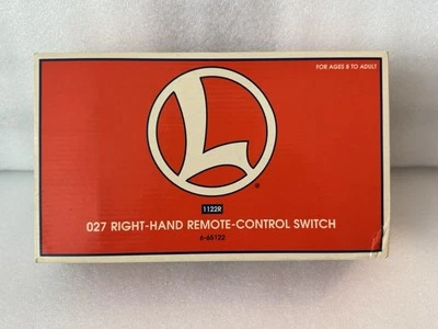LIONEL 1122R-O27 RIGHT HAND REMOTE CONTROL SWITCH #65122 - UNUSED / ORIGINAL BOX - Image 1 of 3
