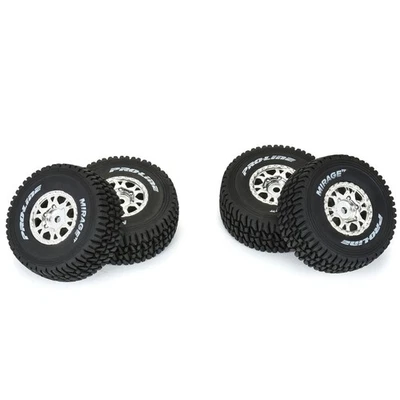 ARRMA PRO1025310 1/16 Mirage TT F/R Tire MTD 12mm Silver Impulse (4) Mojave Grom - Image 1 of 4