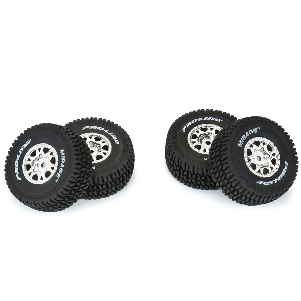 ARRMA PRO1025310 1/16 Mirage TT F/R Tire MTD 12mm Silver Impulse (4) Mojave Grom - Image 1 of 4