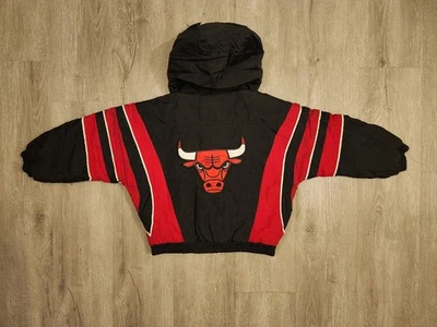 Chaqueta acolchada clásica vintage de los 90 Chicago Bulls Starter 3T niño pequeño  Foto 1 de 4