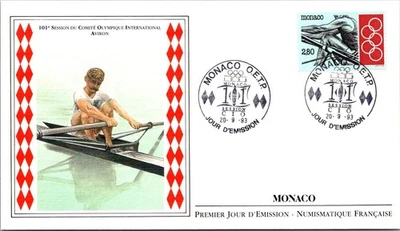摩纳哥 FDC 1993 年第 101 届国际奥委会会议 - A03259 — 第 1/2 张图片
