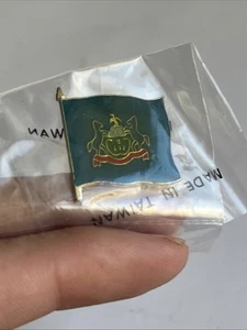 Vintage Pin Pennsylvania Staatsflagge MÜTZE REVERS KRAWATTE JACKE - Bild 1 von 3